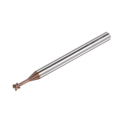 Harfington 3mm x 2.5mm Titanium Coated Carbide T Slot End Mill Cutter for Stainless Steel