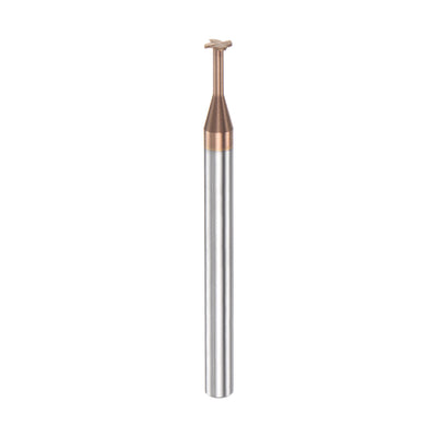 Harfington 4mm x 0.5mm Titanium Coated Carbide T Slot End Mill Cutter for Stainless Steel