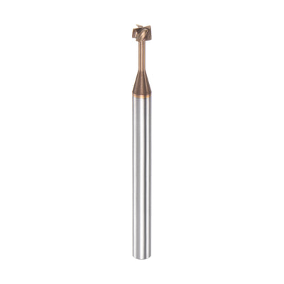 Harfington 4mm x 2.5mm Titanium Coated Carbide T Slot End Mill Cutter for Stainless Steel