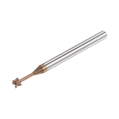 Harfington 4mm x 3mm Titanium Coated Carbide T Slot End Mill Cutter for Stainless Steel