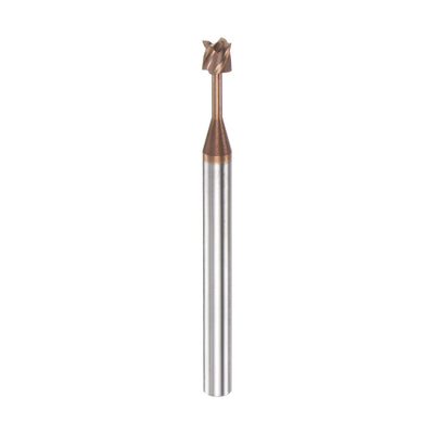 Harfington 4mm x 4mm Titanium Coated Carbide T Slot End Mill Cutter for Stainless Steel