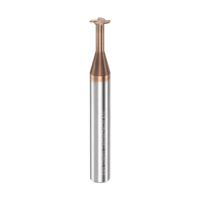 Harfington 6mm x 0.5mm Titanium Coated Carbide T Slot End Mill Cutter for Stainless Steel