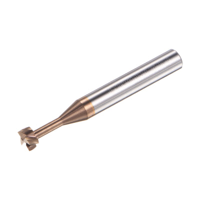 Harfington 6mm x 3mm Titanium Coated Carbide T Slot End Mill Cutter for Stainless Steel