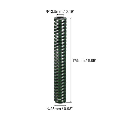 Harfington Uxcell 3D Printer Die Spring, 1pcs 25mm OD 175mm Long Spiral Stamping Compression Green