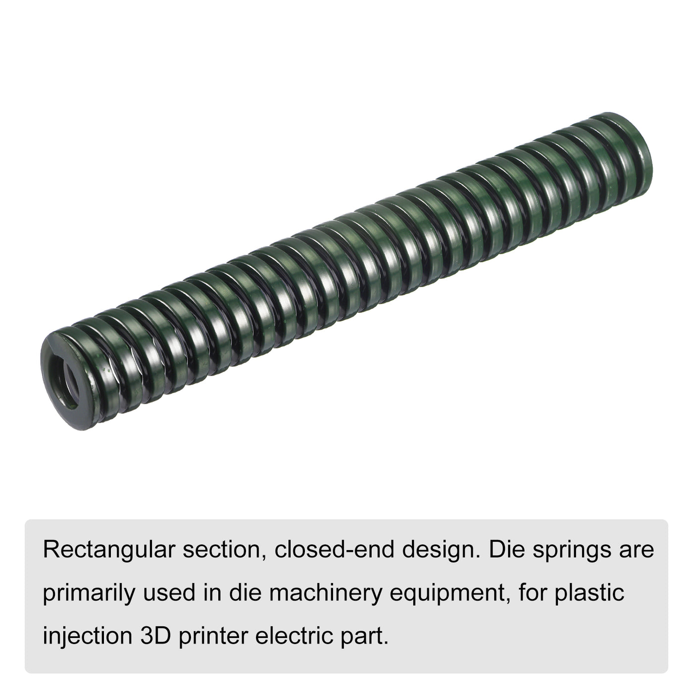 uxcell Uxcell 3D Printer Die Spring, 1pcs 25mm OD 175mm Long Spiral Stamping Compression Green