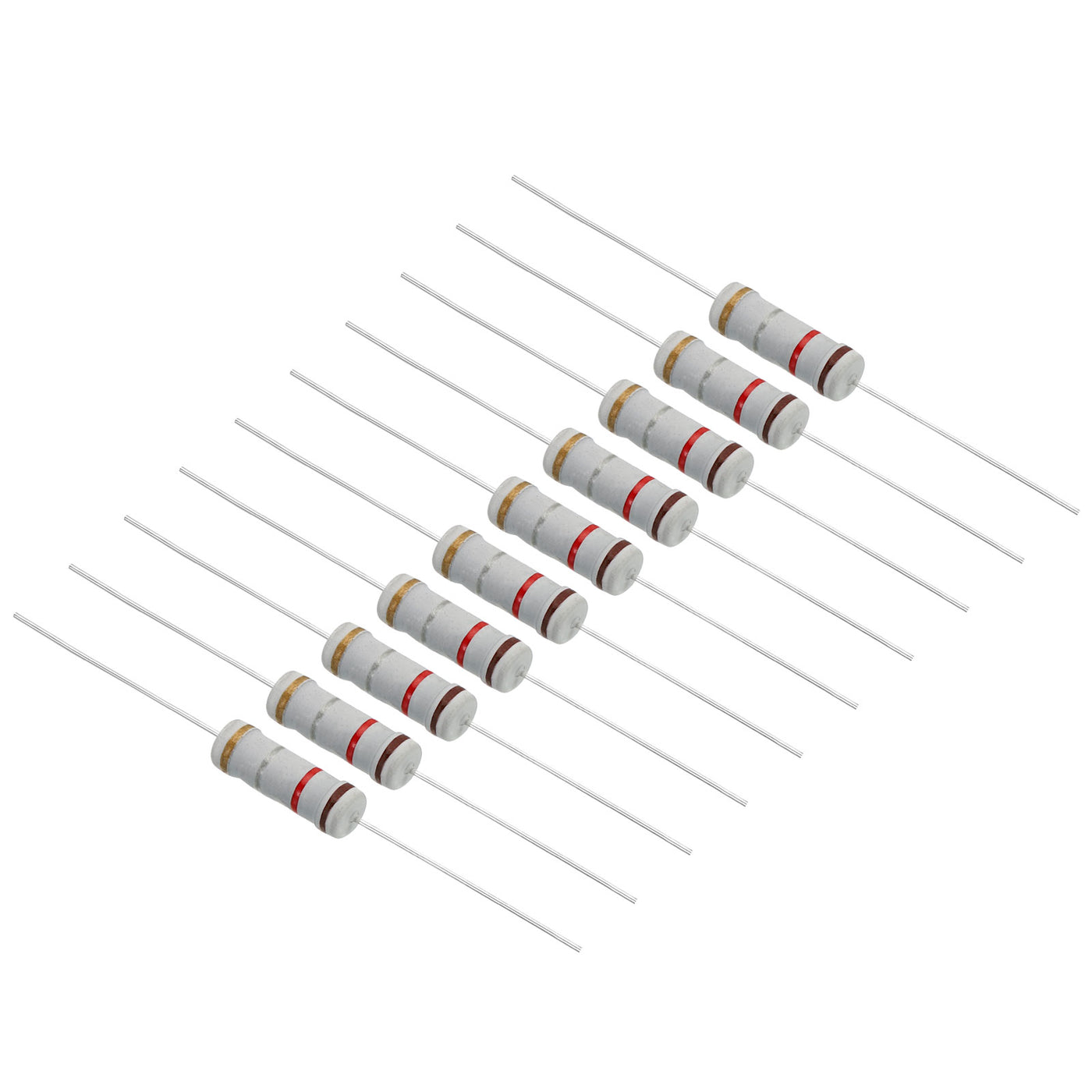 Harfington 3Watt 0.12 Ohm Carbon Film Resistor, 20 Pcs 5% Tolerance Resistors Axial Lead Colored Ring for DIY Projects and Experiments