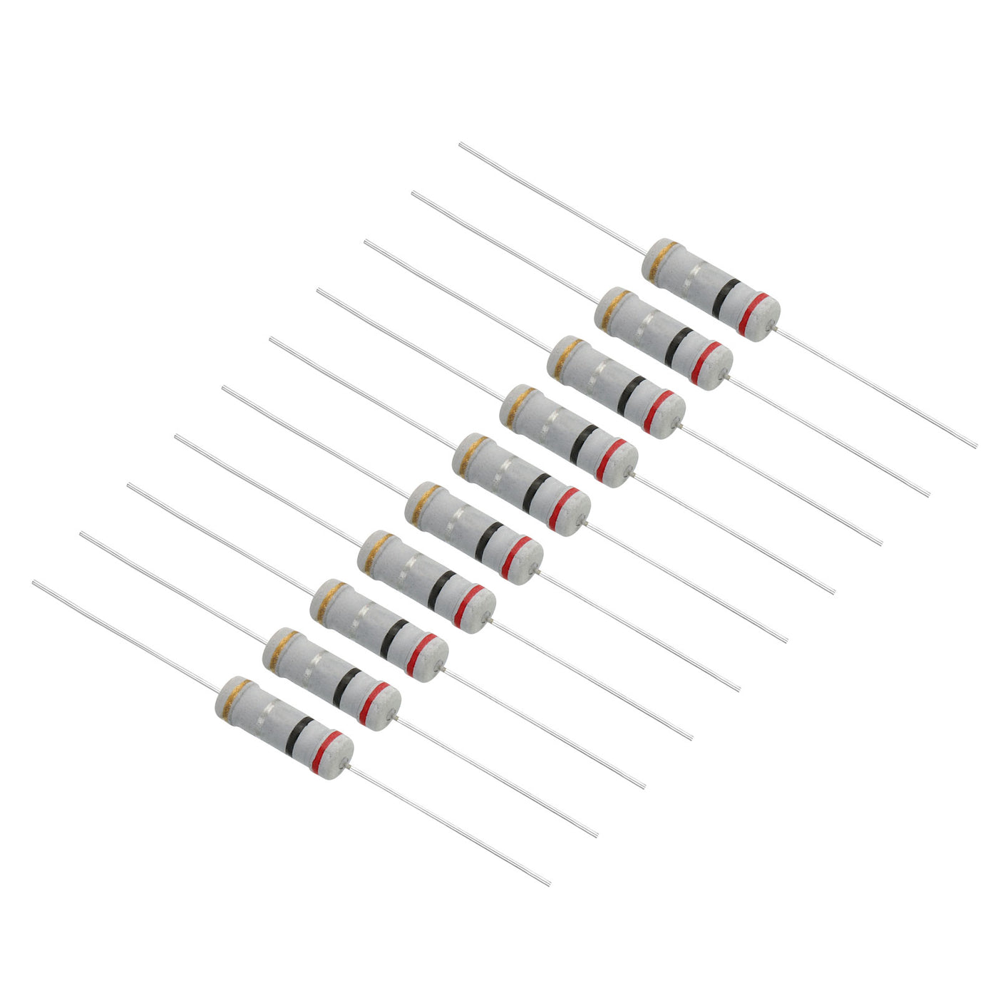 Harfington 3Watt 0.2 Ohm Carbon Film Resistor, 20 Pcs 5% Tolerance Resistors Axial Lead Colored Ring for DIY Projects and Experiments