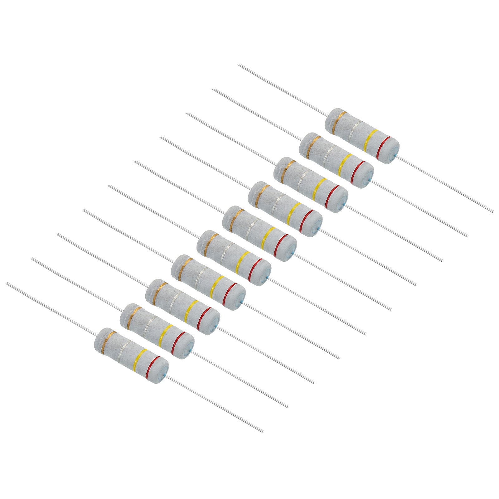 3Watt 0.24 Ohm Carbon Film Resistor, 20 Pcs 5% Tolerance Resistors ...