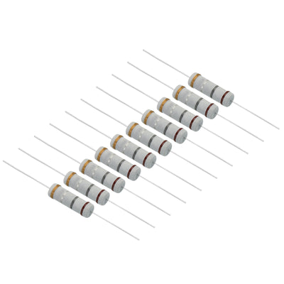 Harfington 5Watt 0.18 Ohm Carbon Film Resistor, 10 Pcs 5% Tolerance Resistors Axial Lead Colored Ring for DIY Projects and Experiments