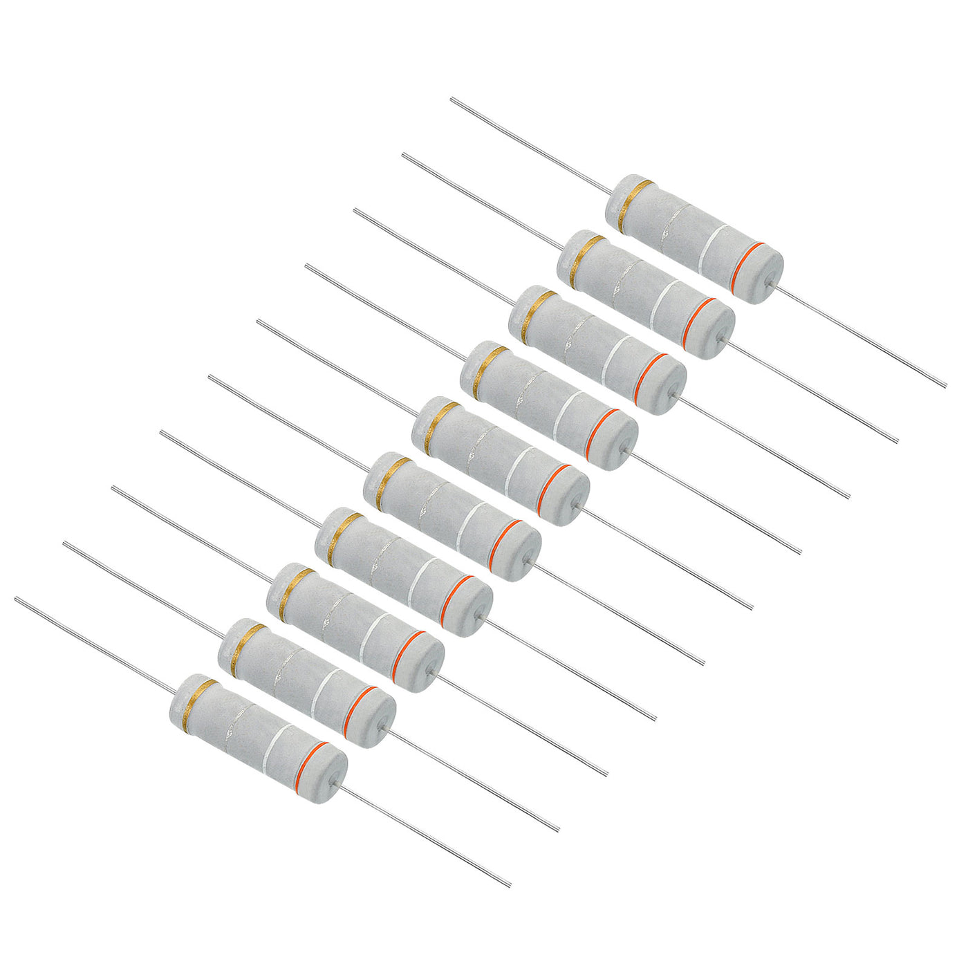 Harfington 5Watt 0.39 Ohm Carbon Film Resistor, 20 Pcs 5% Tolerance Resistors Axial Lead Colored Ring for DIY Projects and Experiments