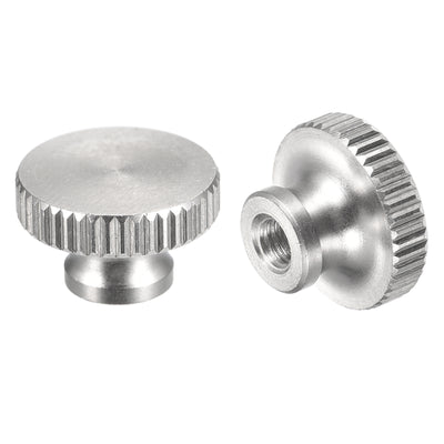 Harfington Uxcell Knurled Thumb Nuts, 2pcs M3 x D11mm x H7mm 304 Stainless Steel Blind Hole Nuts