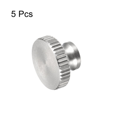 Harfington Uxcell Knurled Thumb Nuts, 5pcs M3 x D11mm x H7mm 304 Stainless Steel Blind Hole Nuts