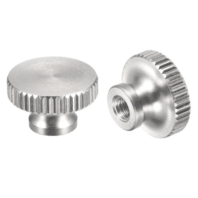 Harfington Uxcell Knurled Thumb Nuts, 10pcs M3 x D11mm x H7mm 304 Stainless Steel Blind Hole Nuts