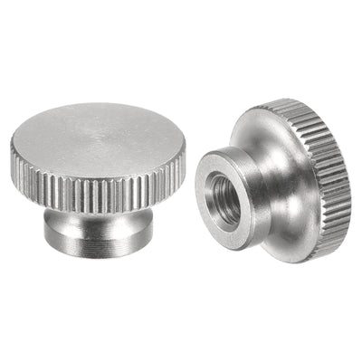 Harfington Uxcell Knurled Thumb Nuts, 2pcs M5 x D16mm x H10mm 304 Stainless Steel Blind Hole Nuts