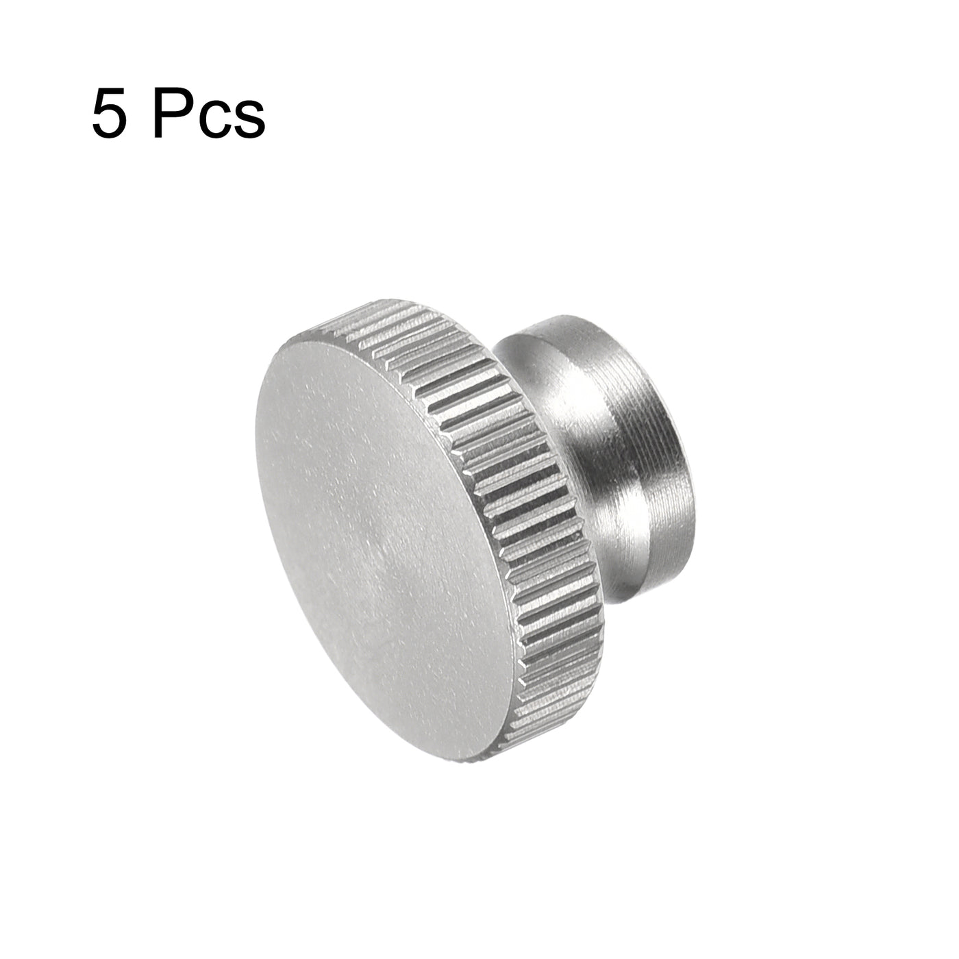 uxcell Uxcell Knurled Thumb Nuts, 5pcs M5 x D16mm x H10mm 304 Stainless Steel Blind Hole Nuts