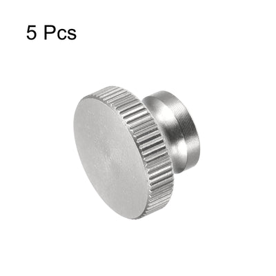 Harfington Uxcell Knurled Thumb Nuts, 5pcs M5 x D16mm x H10mm 304 Stainless Steel Blind Hole Nuts