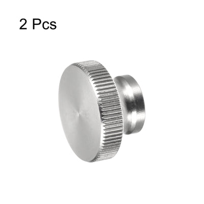Harfington Uxcell Knurled Thumb Nuts, 2pcs M6 x D20mm x H12mm 304 Stainless Steel Blind Hole Nuts