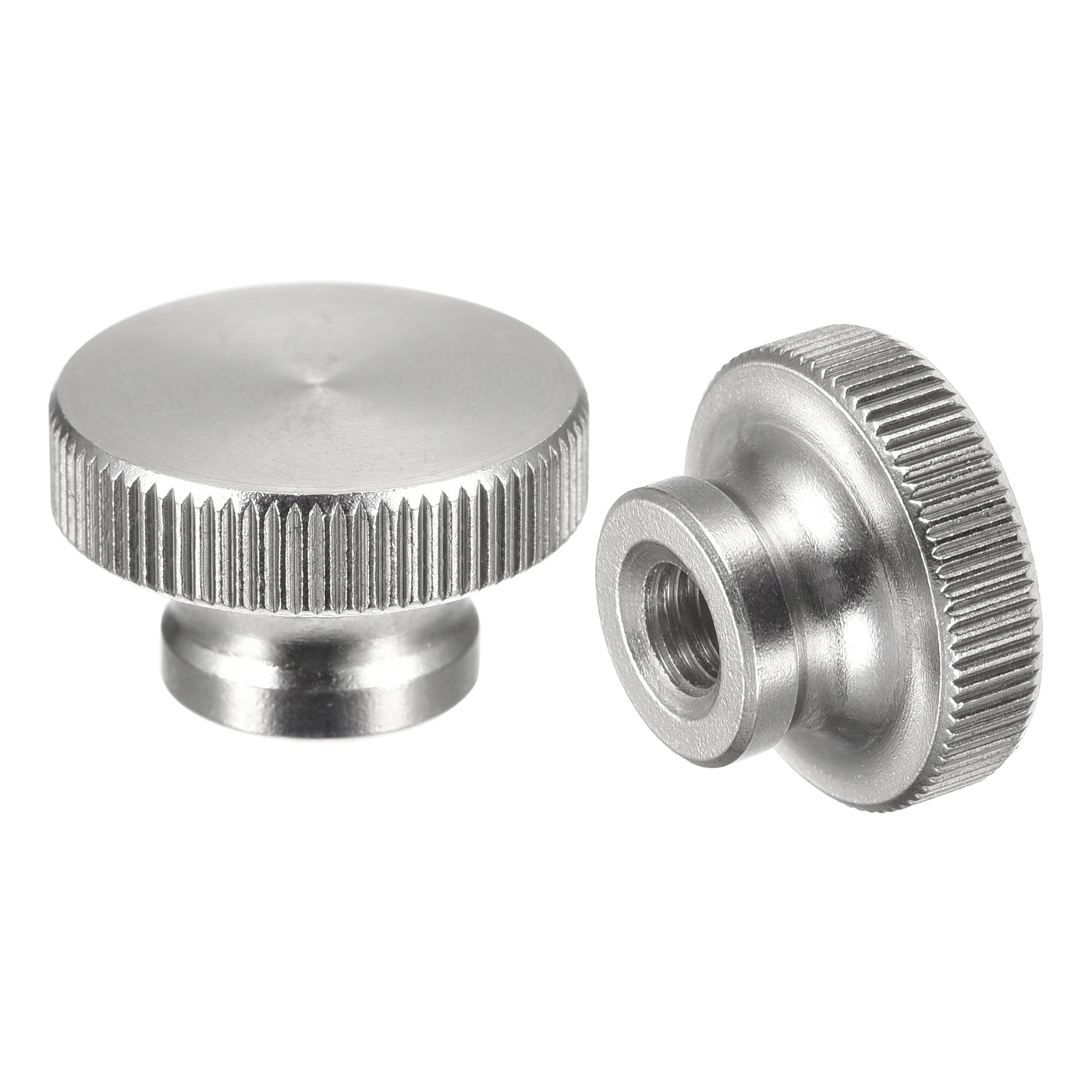 uxcell Uxcell Knurled Thumb Nuts, 2pcs M6 x D20mm x H12mm 304 Stainless Steel Blind Hole Nuts