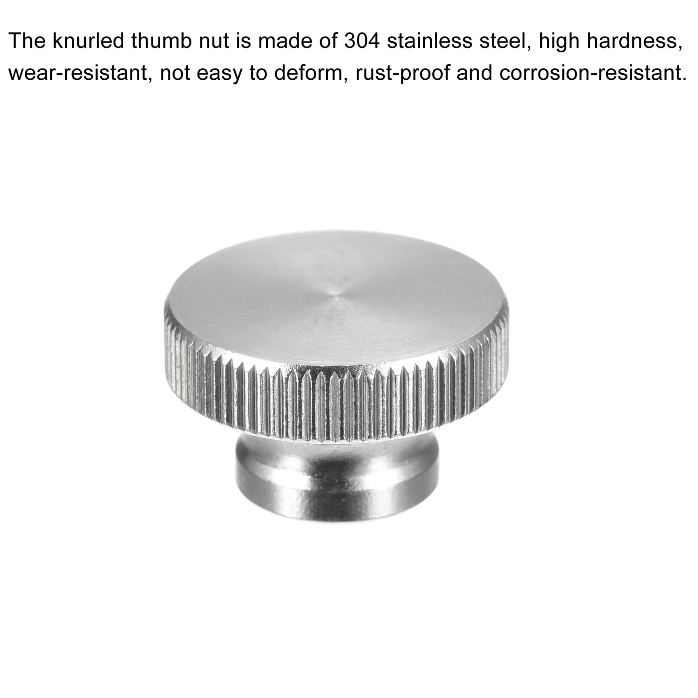 uxcell Uxcell Knurled Thumb Nuts, 5pcs M6 x D20mm x H12mm 304 Stainless Steel Blind Hole Nuts
