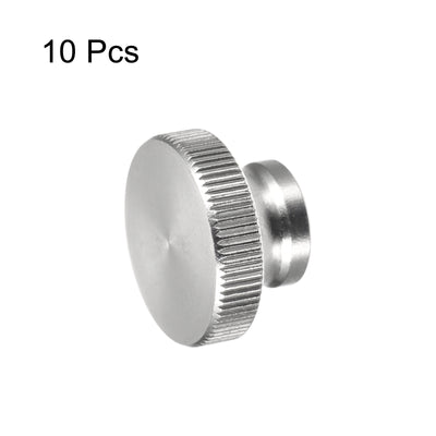 Harfington Uxcell Knurled Thumb Nuts, 10pcs M6 x D20mm x H12mm 304 Stainless Steel Blind Hole Nuts