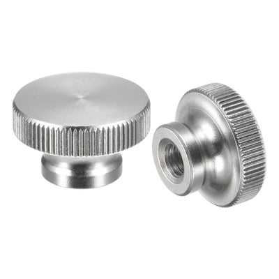Harfington Uxcell Knurled Thumb Nuts, 10pcs M6 x D20mm x H12mm 304 Stainless Steel Blind Hole Nuts