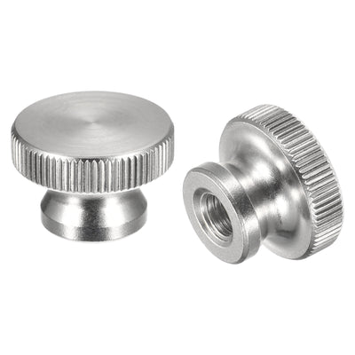 Harfington Uxcell Knurled Thumb Nuts, 2pcs M8 x D24mm x H16mm 304 Stainless Steel Blind Hole Nuts