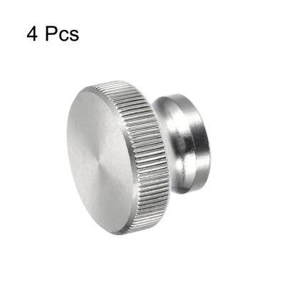 Harfington Uxcell Knurled Thumb Nuts, 4pcs M10 x D30mm x H20mm 304 Stainless Steel Blind Hole Nuts