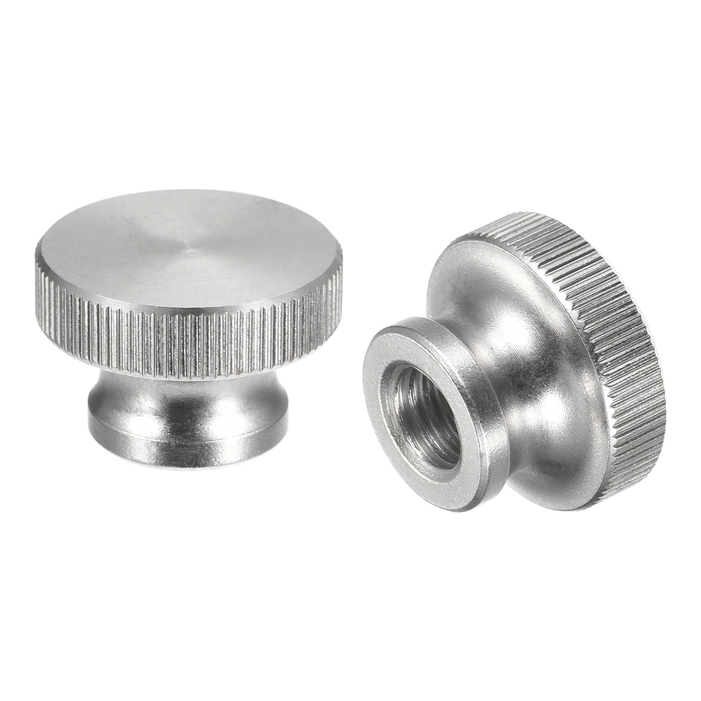 uxcell Uxcell Knurled Thumb Nuts, 2pcs M12 x D30mm x H20mm 304 Stainless Steel Blind Hole Nuts