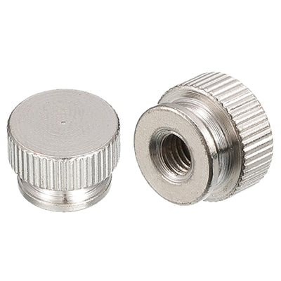 Harfington Uxcell Knurled Thumb Nuts,Carbon Steel Knurled Nut with Collar High Head Blind Hole Knurled Thumb Nuts for 3D Printer Parts