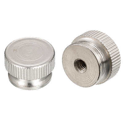 Harfington Uxcell Knurled Thumb Nuts,Carbon Steel Knurled Nut with Collar High Head Blind Hole Knurled Thumb Nuts for 3D Printer Parts