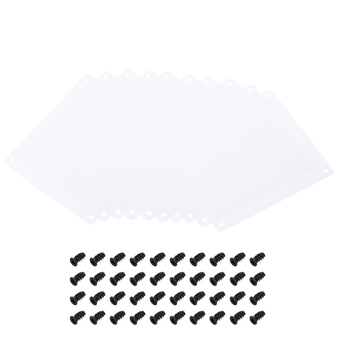 Harfington 140mm Fan Dust Filter with Screw, 10 Pack PVC Dustproof Mesh Cover Guard, White