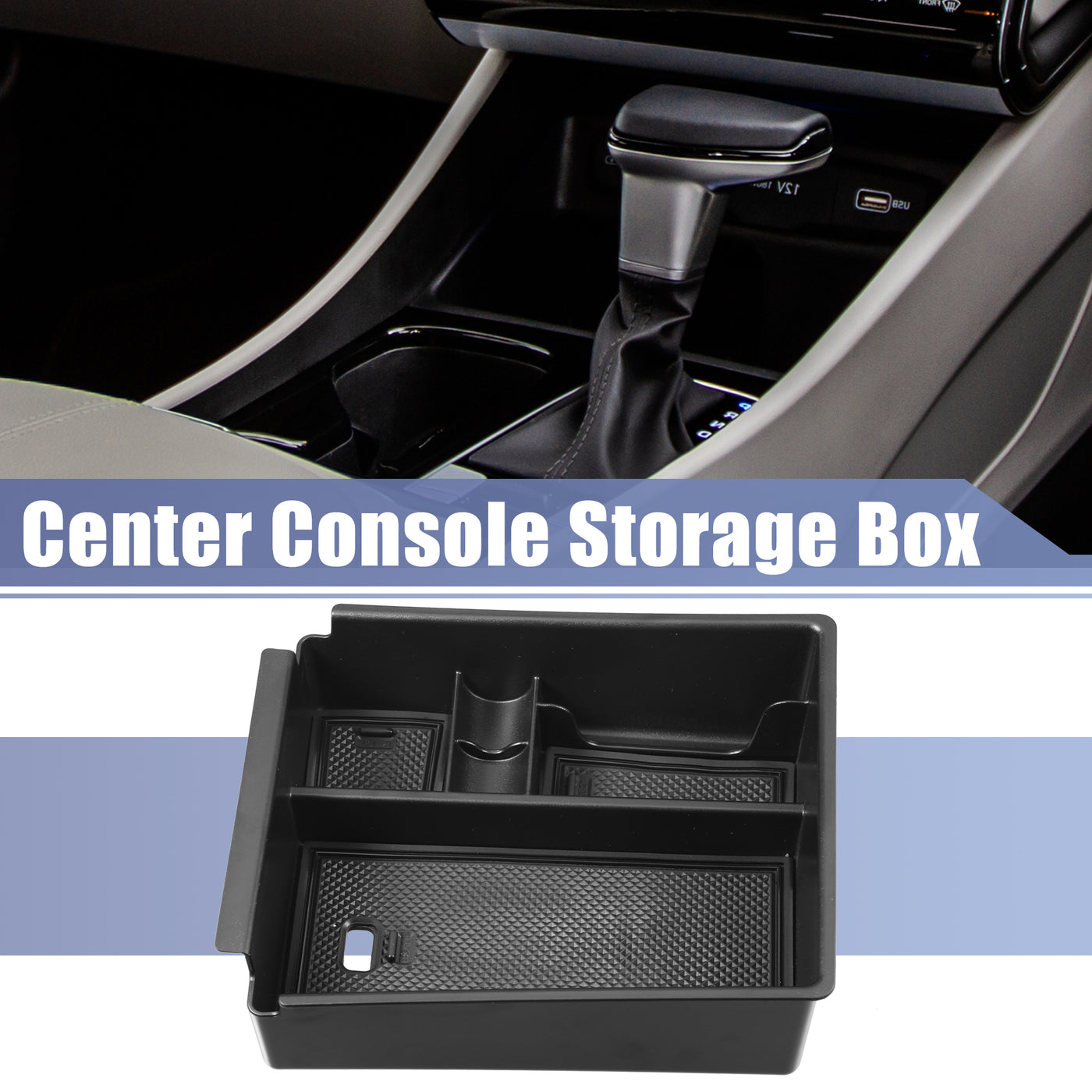 X AUTOHAUX Car Center Console Storage Box Armrests Center Console Accessories Fit for Hyundai Tucson NX4 2021 2022 Black