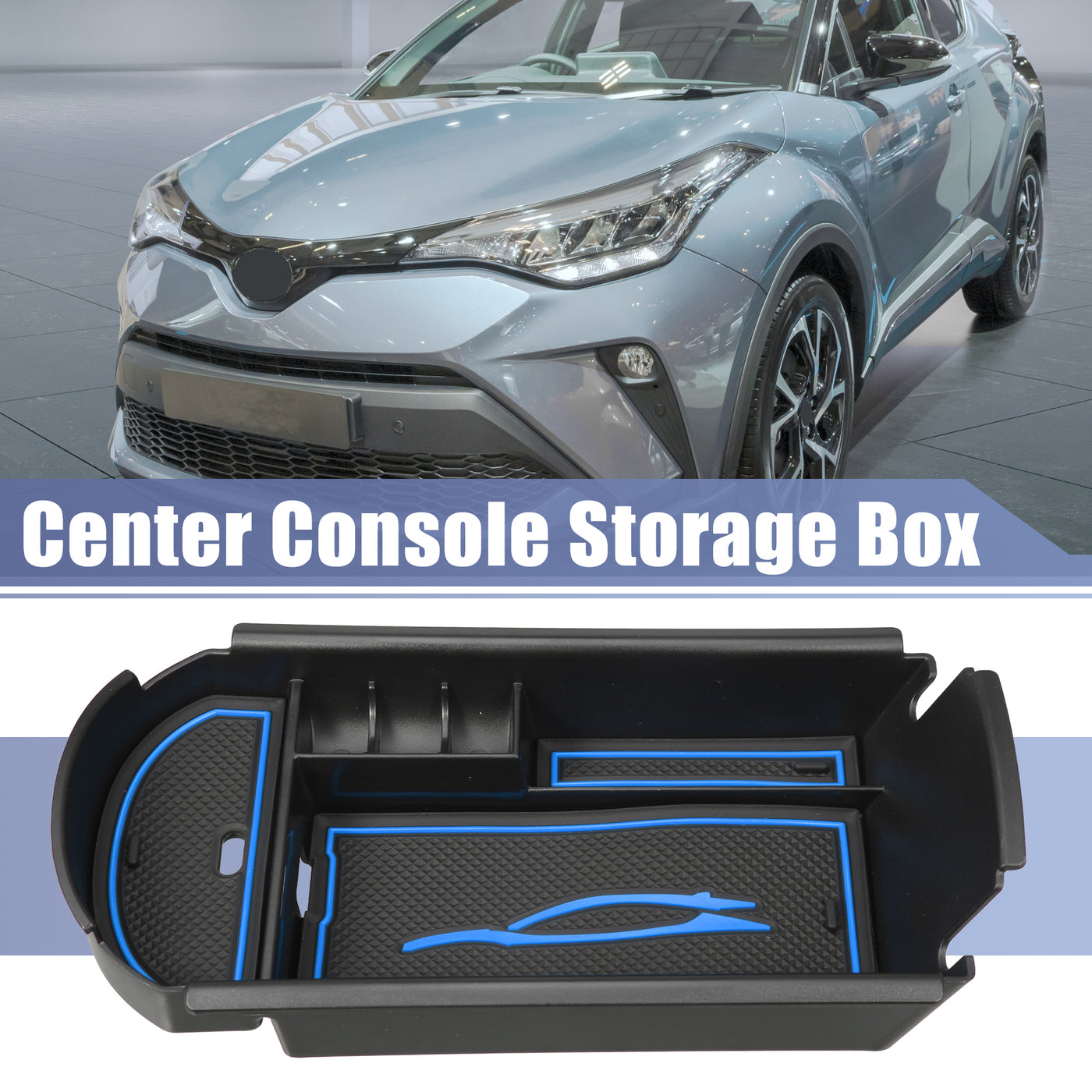 X AUTOHAUX Car Center Console Storage Box Armrests Center Console Accessories Fit for Toyota C-HR NGX50 ZYX10 2016-2022