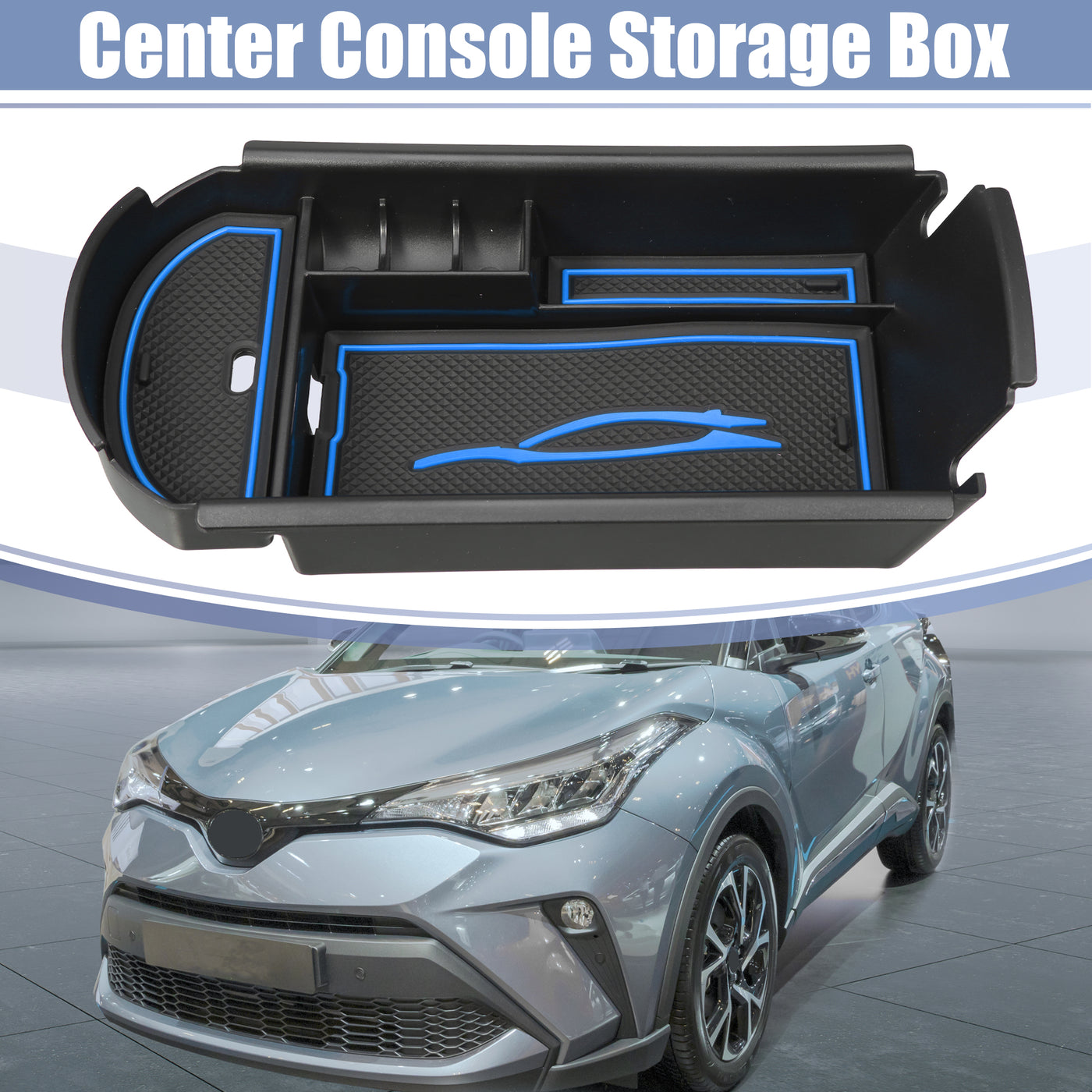 X AUTOHAUX Car Center Console Storage Box Armrests Center Console Accessories Fit for Toyota C-HR NGX50 ZYX10 2016-2022