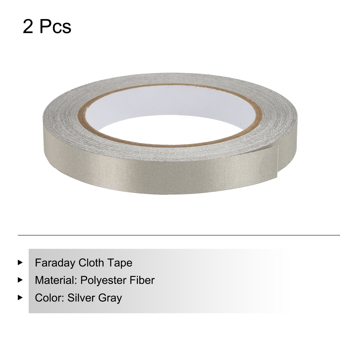 Harfington Faraday Tape 0.59"x65.62 Feet Conductive Cloth Fabric Adhesive Tape 2Pcs