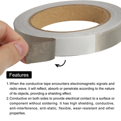 Harfington Faraday Tape 0.71"x65.62 Feet Conductive Cloth Fabric Adhesive Tape