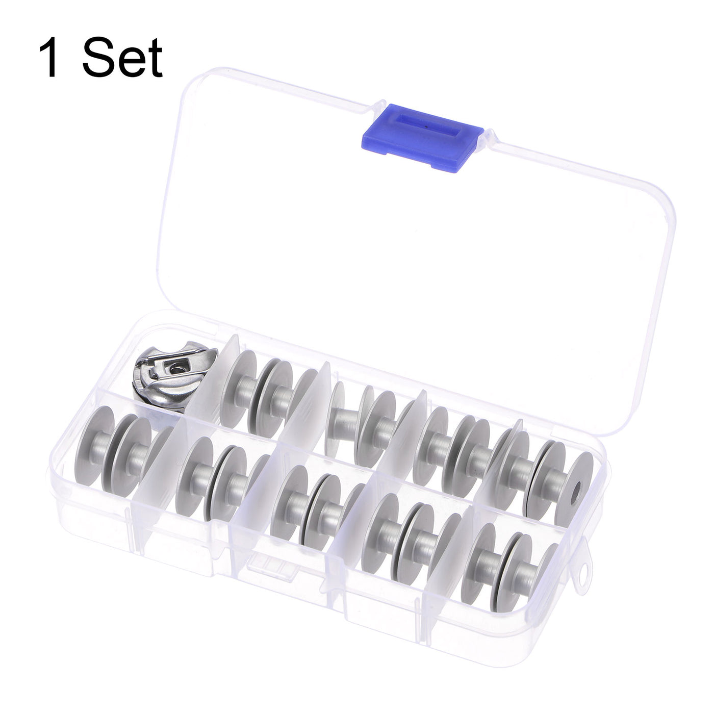 18pcs Aluminum Bobbins W Bobbin Case for Lockstitch Sewing Machine