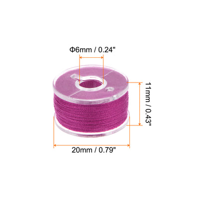 Harfington 2set Prewound Sewing Bobbins Thread W Bobbin Case & Storage Box, Purple Series