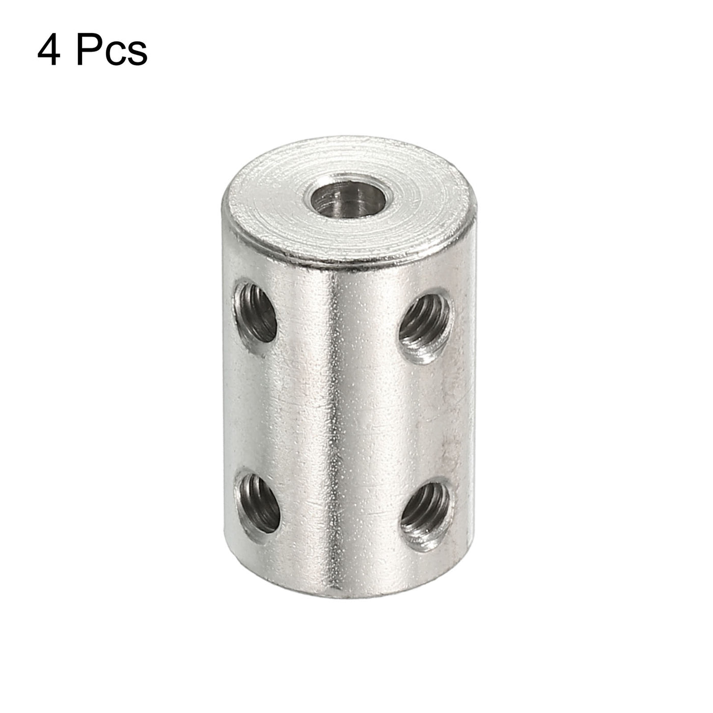 Harfington Shaft Coupler L22xD14 4-5mm Stainless Steel W Screw Silver 4Pack