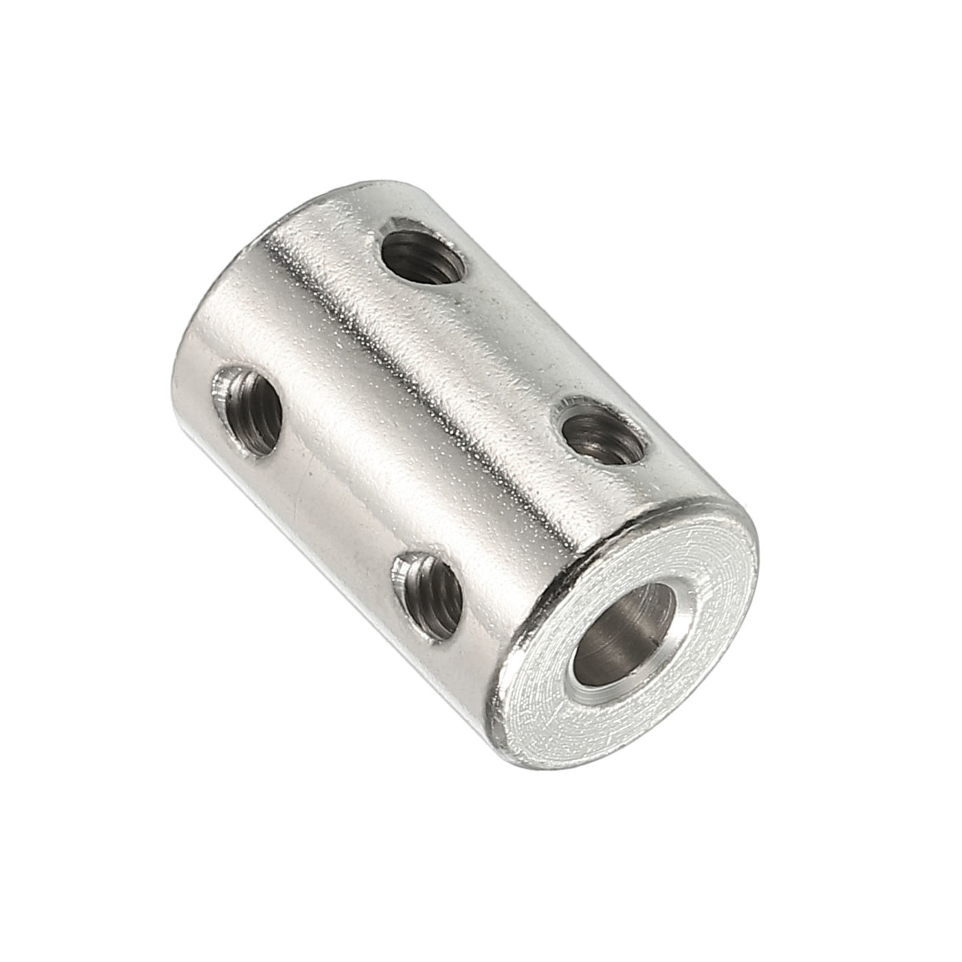 Harfington Shaft Coupler L22xD14 5mm Stainless Steel W Screw Silver 4Pack