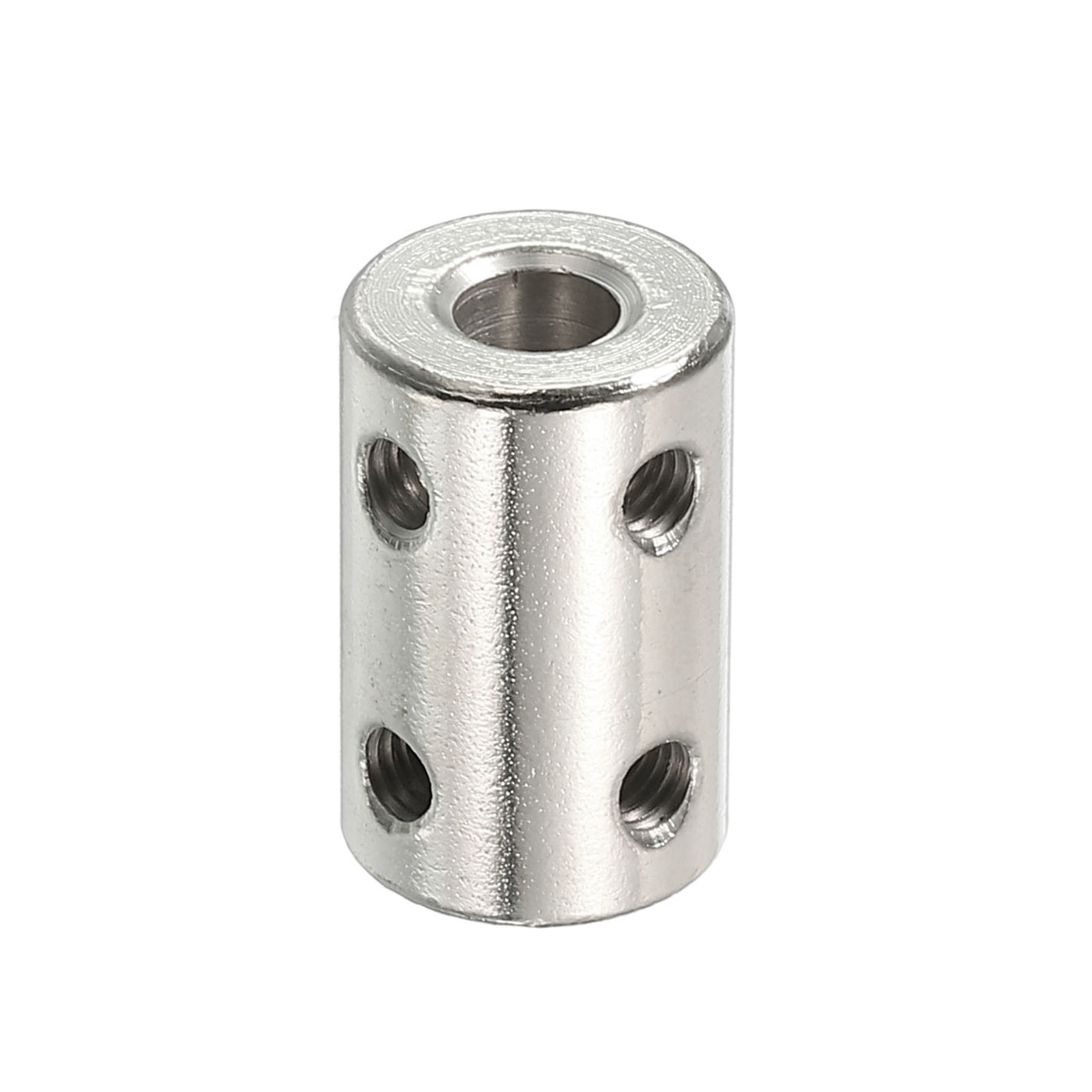 Harfington Shaft Coupler L22xD14 5mm to 6mm Stainless Steel W Screw Silver 4Pack