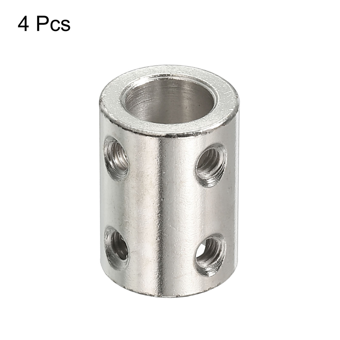Harfington Shaft Coupler L22xD16 10mm Stainless Steel W Screw Silver 4Pack