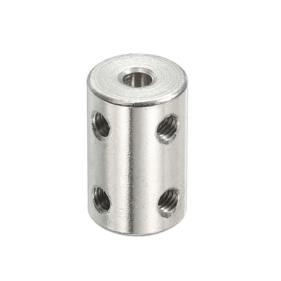 Harfington Shaft Coupler L22xD14 4mm Stainless Steel W Screw,Wrench Silver