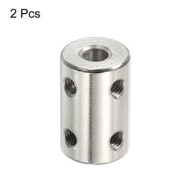 Harfington Shaft Coupler L22xD14 5mm Stainless Steel W Screw,Wrench Silver