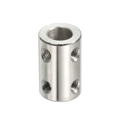Harfington Shaft Coupler L22xD14 8mm Stainless Steel W Screw,Wrench Silver