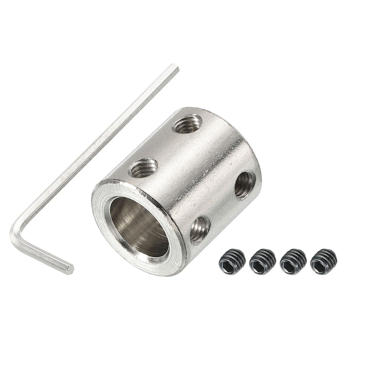 Harfington Shaft Coupler L22xD20 10mm to 12mm Stainless Steel W Screw,Wrench Silver