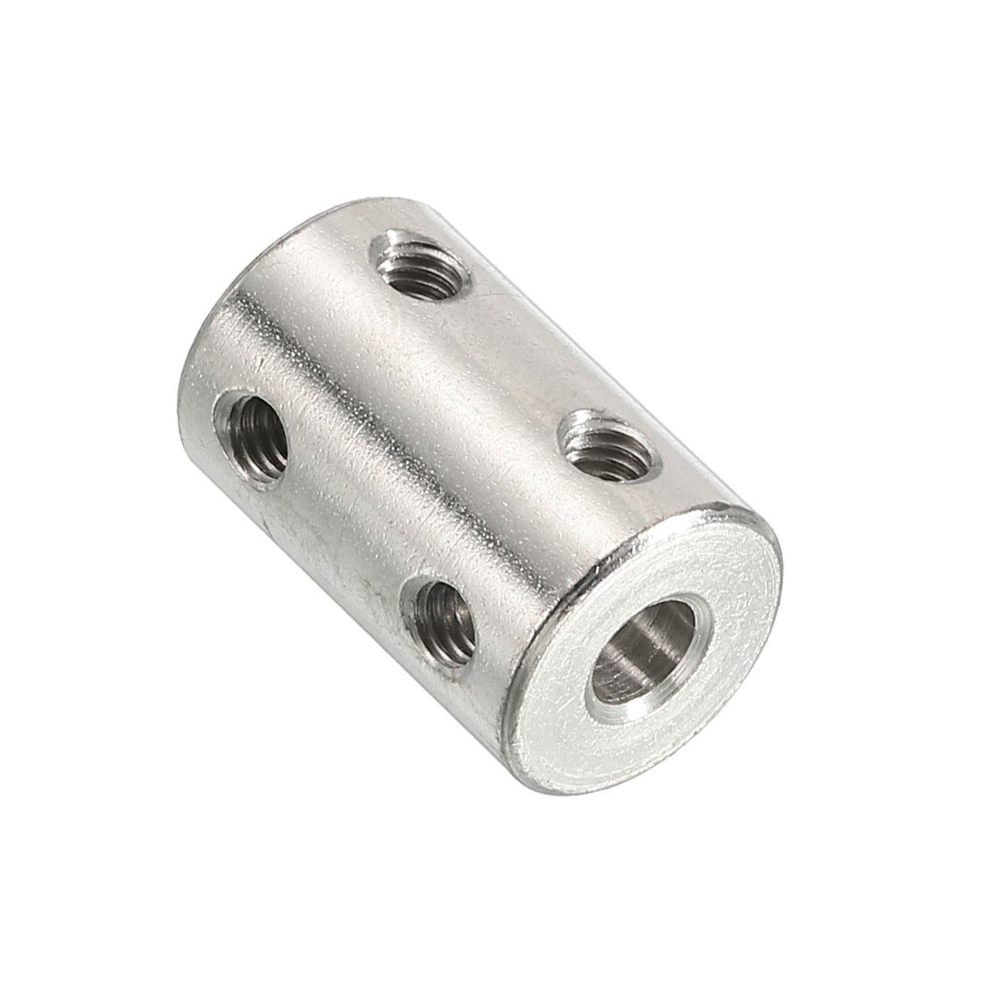 Harfington Shaft Coupler L22xD14 4mm to 5mm Stainless Steel W Screw,Wrench Silver 2Pcs
