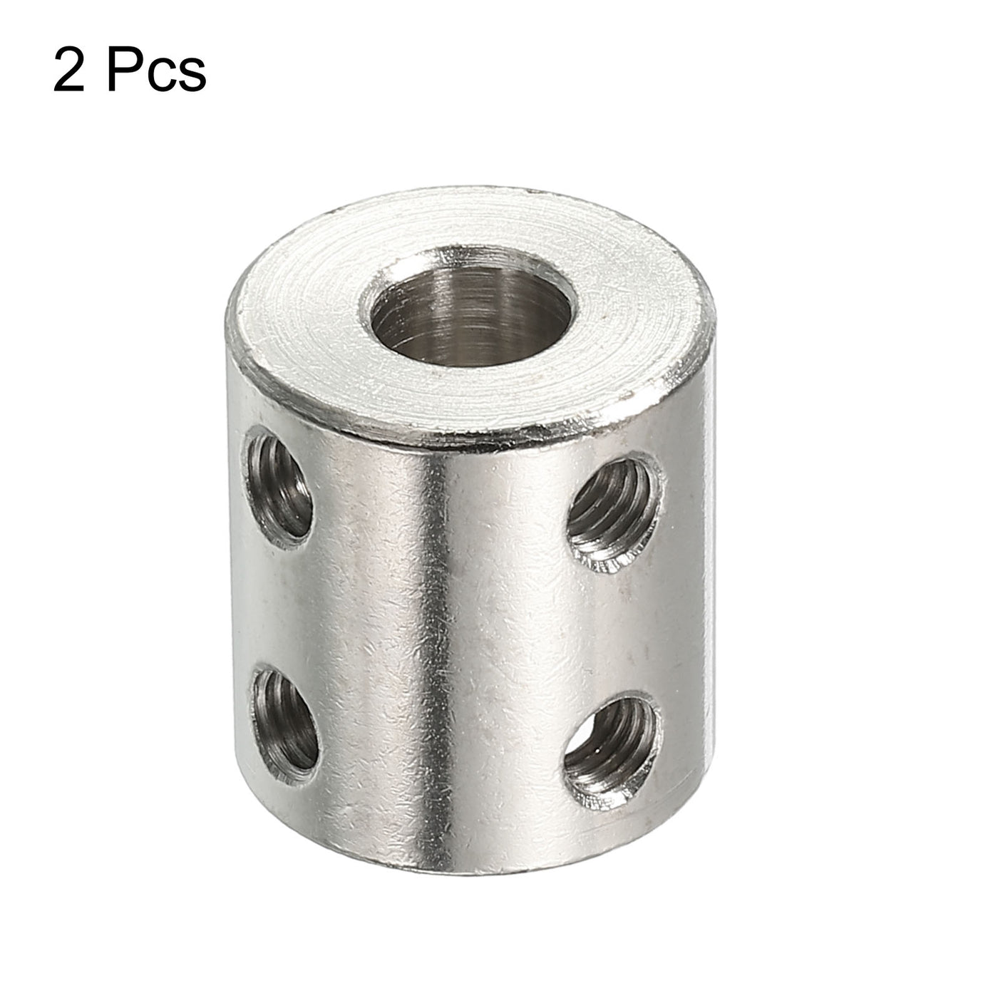 Harfington Shaft Coupler L22xD20 8mm to 12mm Stainless Steel W Screw,Wrench Silver 2Pcs