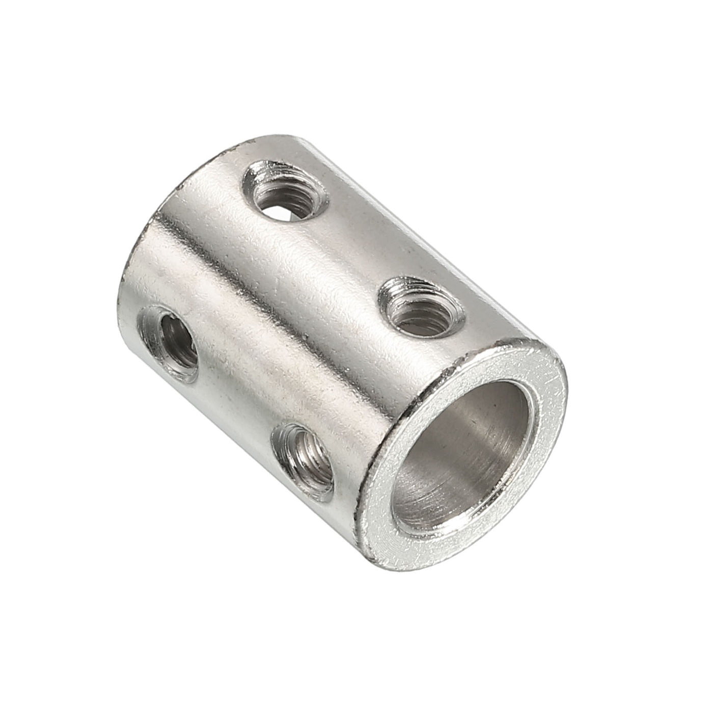 Harfington Shaft Coupler L22xD16 10mm Stainless Steel W Screw,Wrench Silver 2Pcs