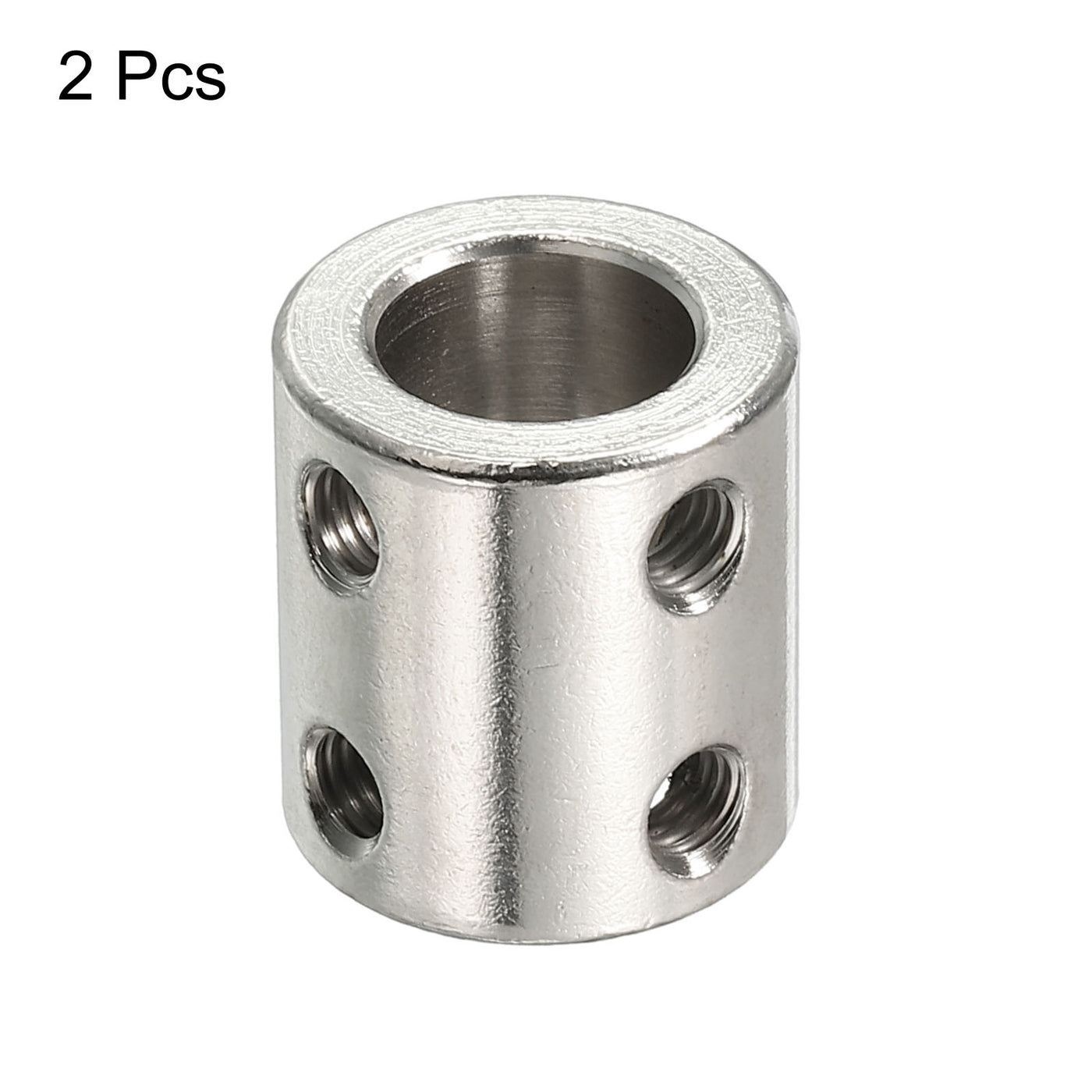 Harfington Shaft Coupler L22xD20 12mm Stainless Steel W Screw,Wrench Silver 2Pcs